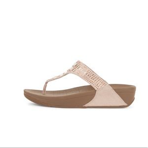 Fitflop Incastone Nude Thong Sandals (Beige)